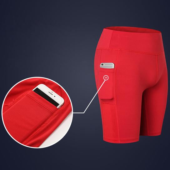 Women's Yoga Shorts with Phone Pocket