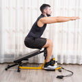Soozier 3-in-1 Adjustable Squat Machine with Resistance Bands