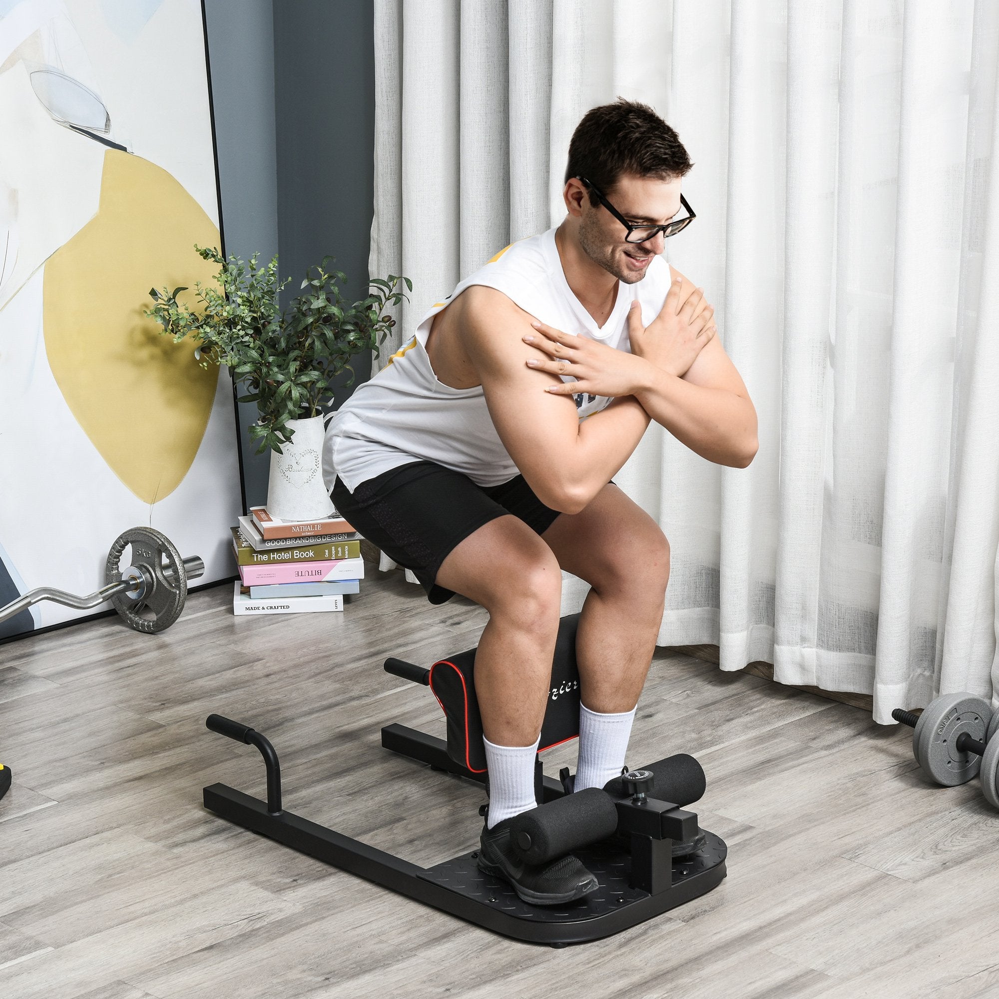 Soozier Adjustable Squat Machine - Black