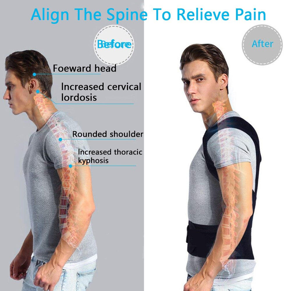 Adjustable Posture Corrector - Back &amp; Shoulder Support