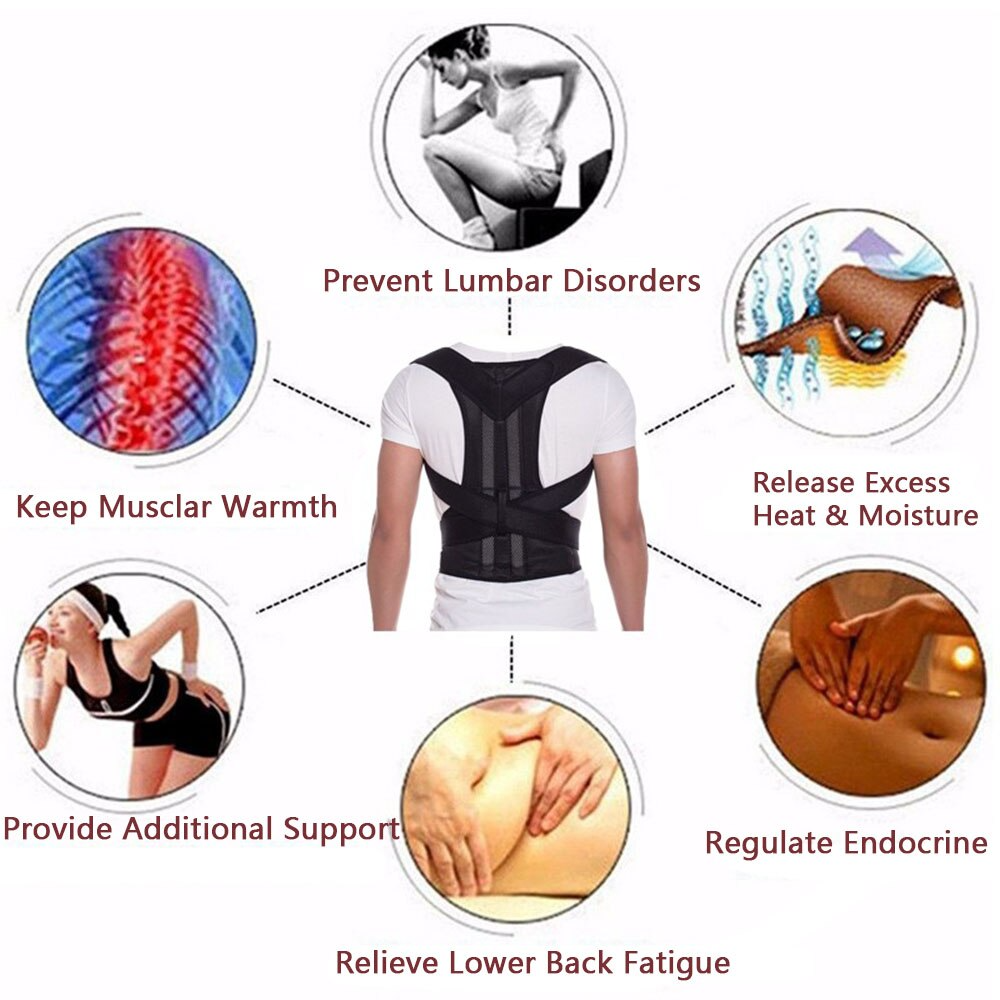 Adjustable Posture Corrector - Back &amp; Shoulder Support