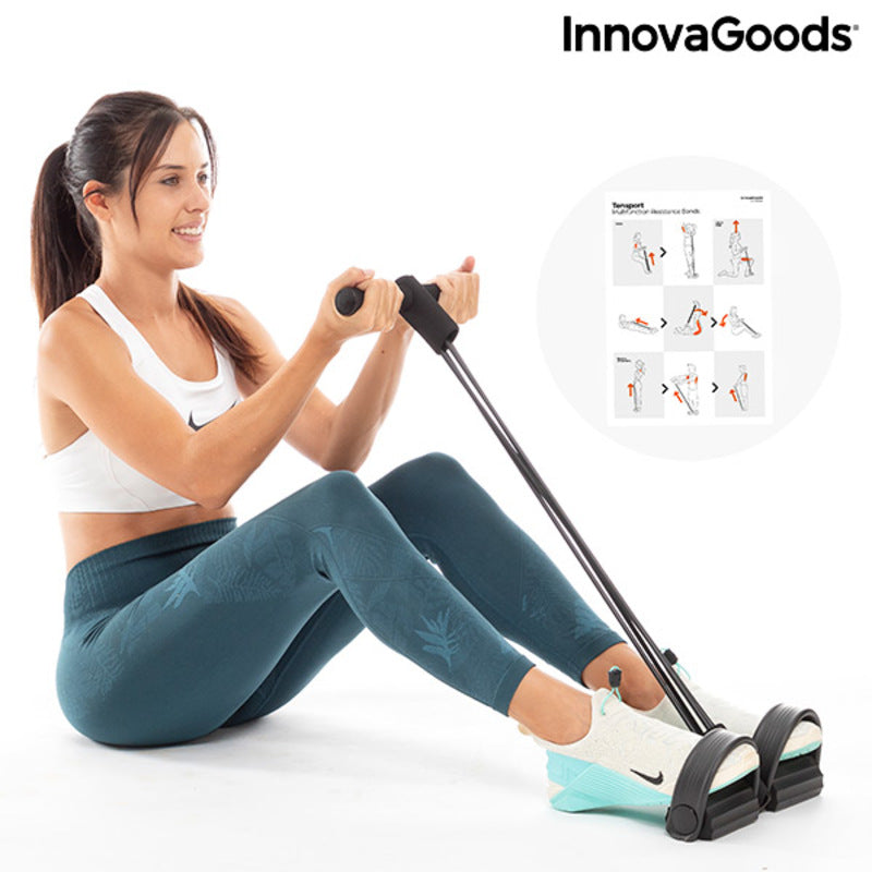 Tensport Multifunction Resistance Bands with Exercise Guide