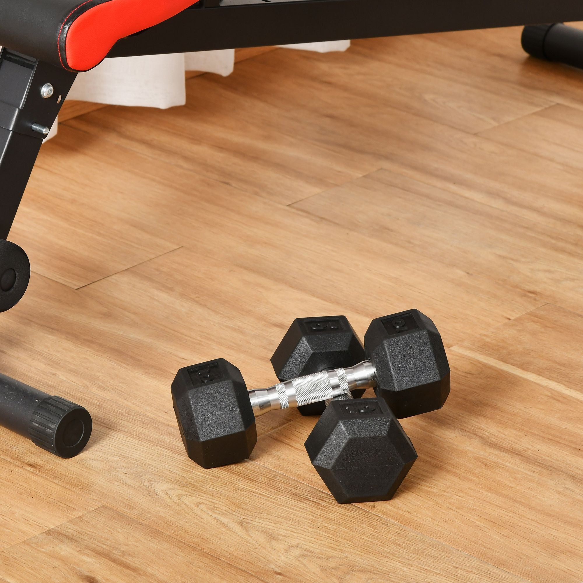 Soozier 20lbs Rubber Dumbbell Set