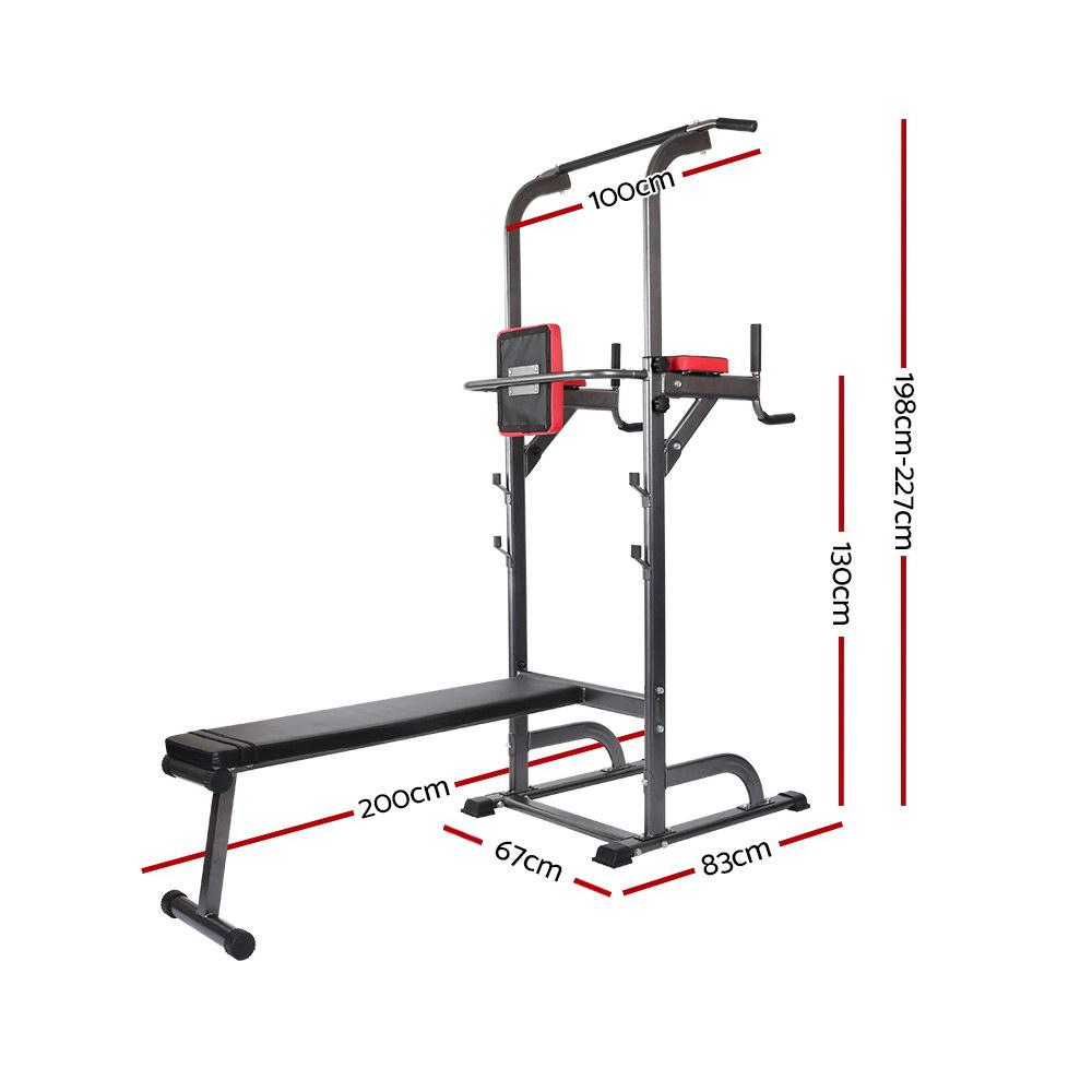 Everfit Weight Bench with Chin-Up Bar - 380kg Capacity