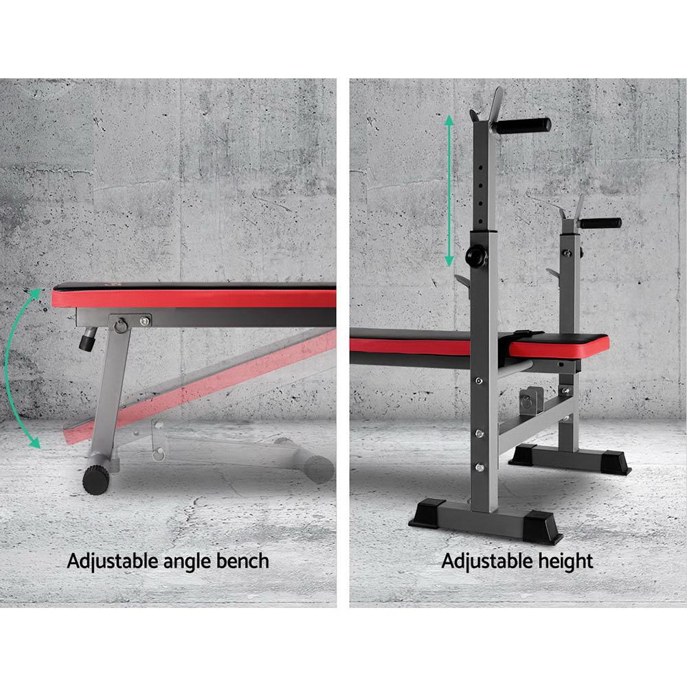 Everfit Weight Bench &amp; Squat Rack - 200kg Capacity