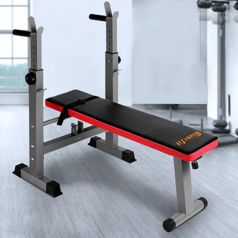 Everfit Weight Bench &amp; Squat Rack - 200kg Capacity
