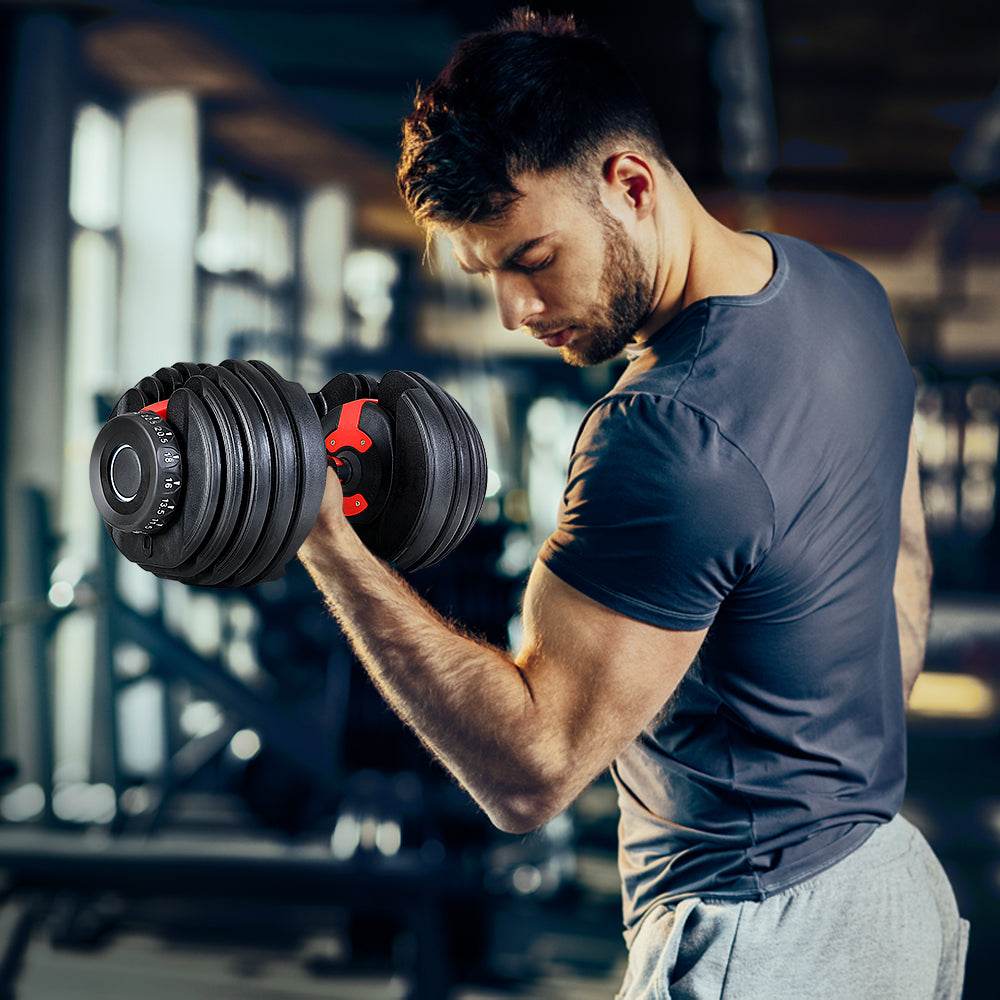Everfit 24kg Adjustable Dumbbell Set