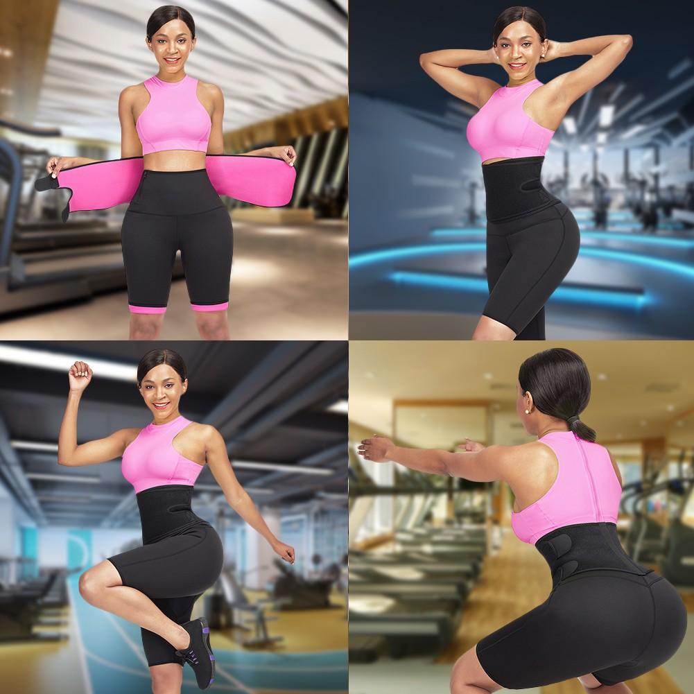 Women's Neoprene Waist Trainer &amp; Sweat Pants Set