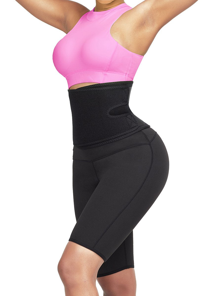 Women's Neoprene Waist Trainer &amp; Sweat Pants Set
