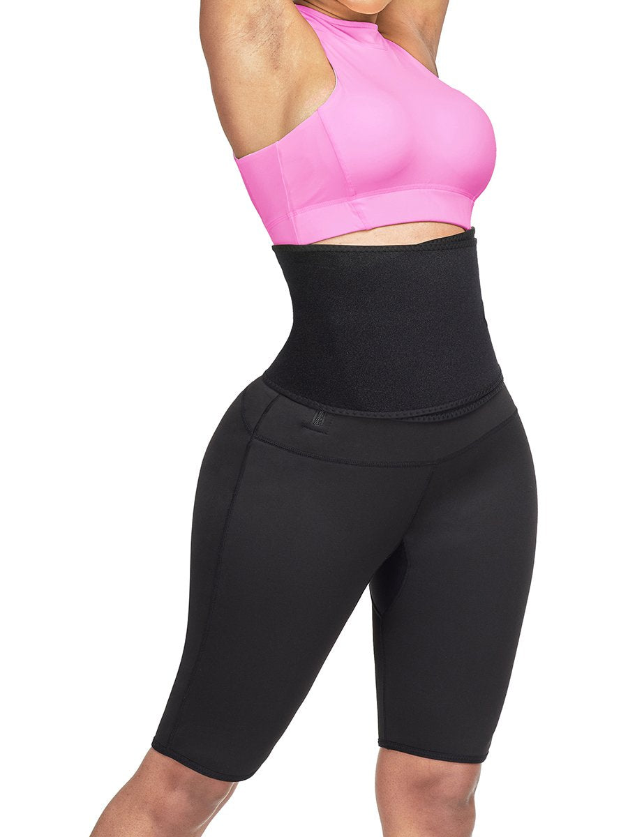 Women's Neoprene Waist Trainer &amp; Sweat Pants Set
