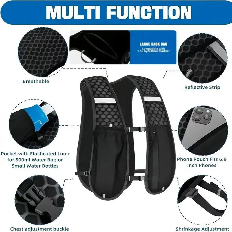 Water-Resistant Running Hydration Vest