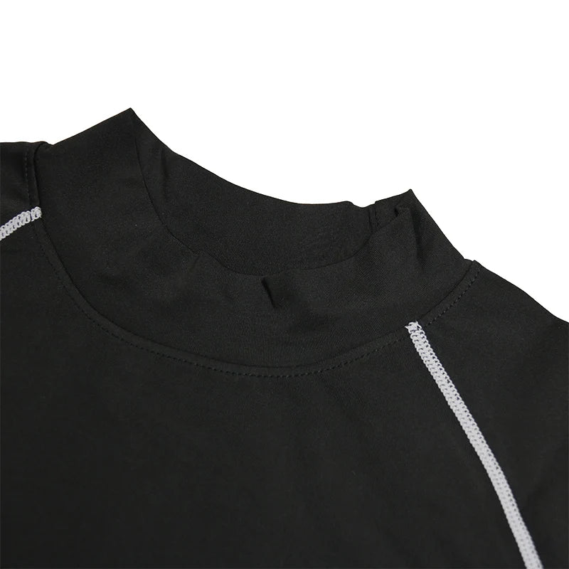 Men's Long-Sleeve Compression Turtleneck Rash Guard