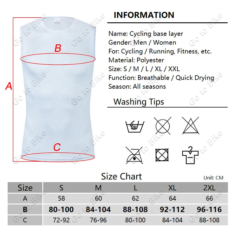 Cycling Base Layer Reflective Underwear White Cycling Jersey Sport