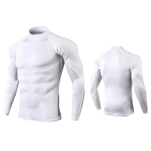 Men's Long-Sleeve Compression Turtleneck Rash Guard