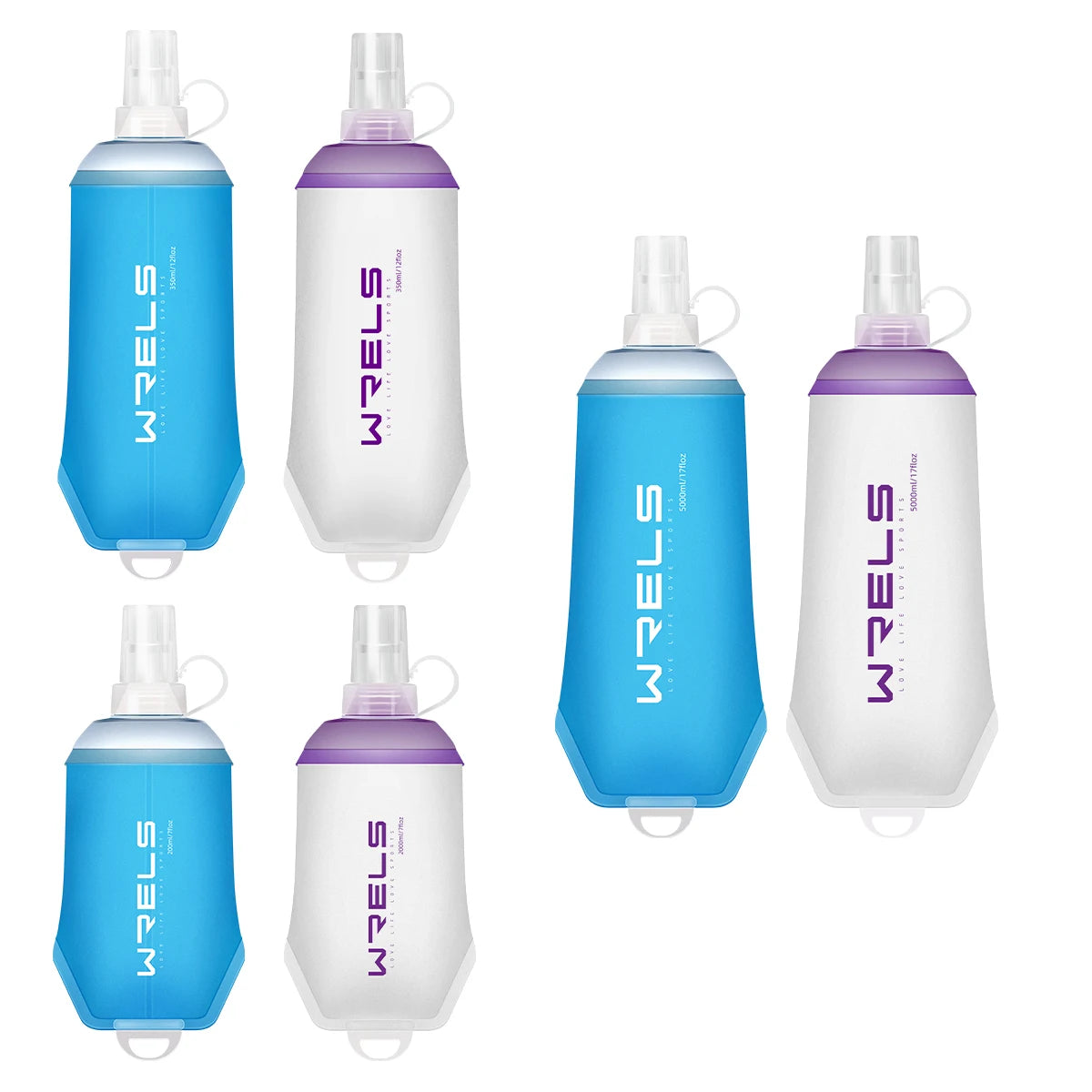 WRELS Soft Folding Sport Water Bottle