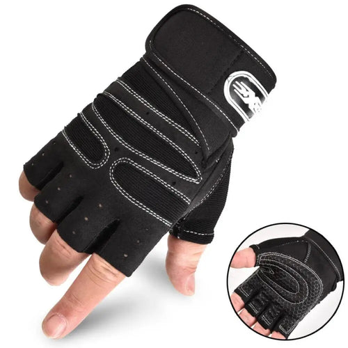 Half Finger Fitness Gloves with Wrist Guard - V2