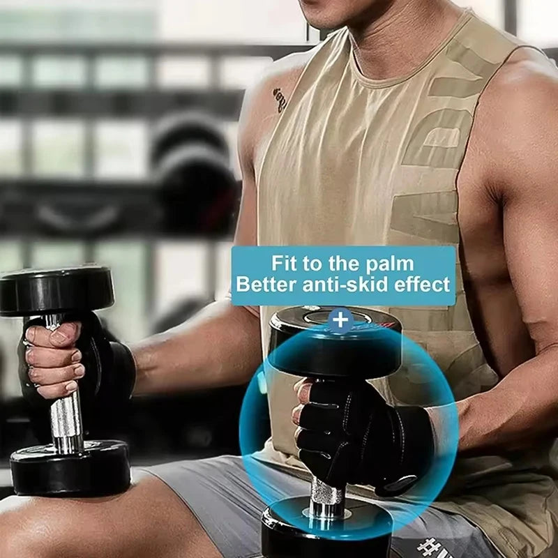 Weightlifting Gym Gloves with Wristbands