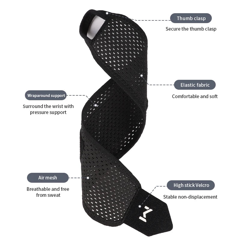 Adjustable Wrist Support Brace - Black