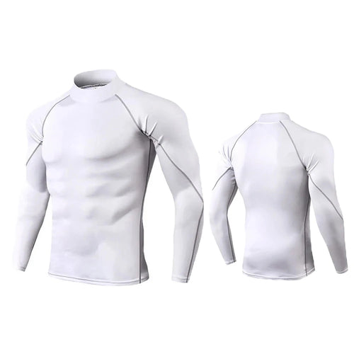 Men's Long-Sleeve Compression Turtleneck Rash Guard