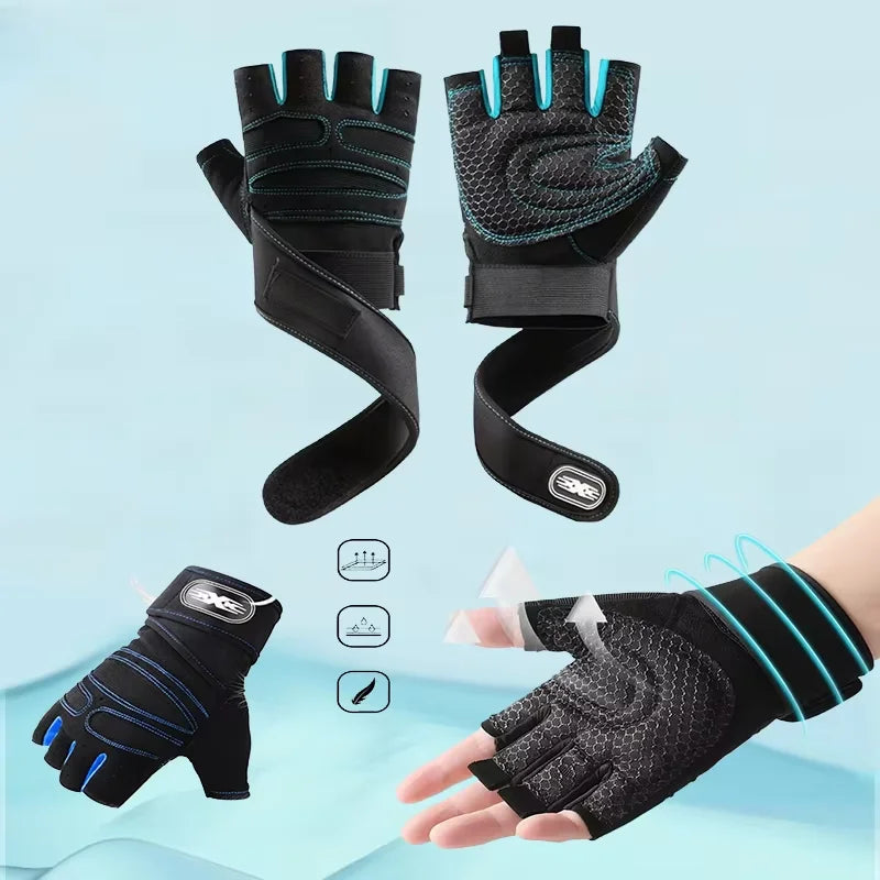 Gym Gloves for Men Women Fitness Weight Lifting Wristband Gloves Body