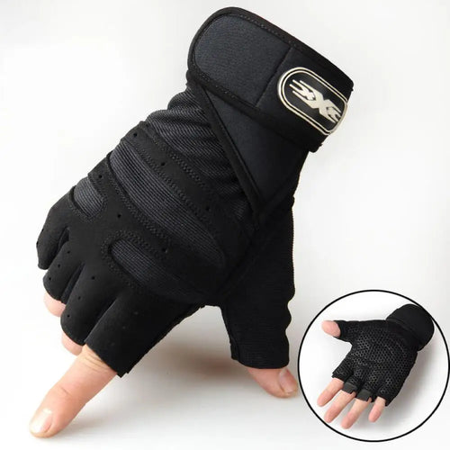 Half Finger Fitness Gloves with Wrist Guard - V2