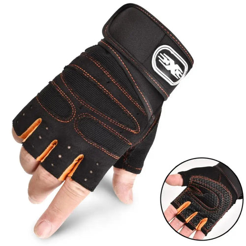 Half Finger Fitness Gloves with Wrist Guard - V2