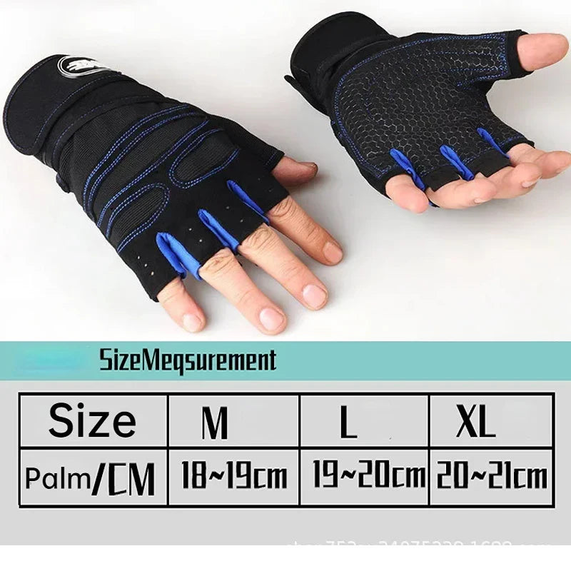 Weightlifting Gym Gloves with Wristbands