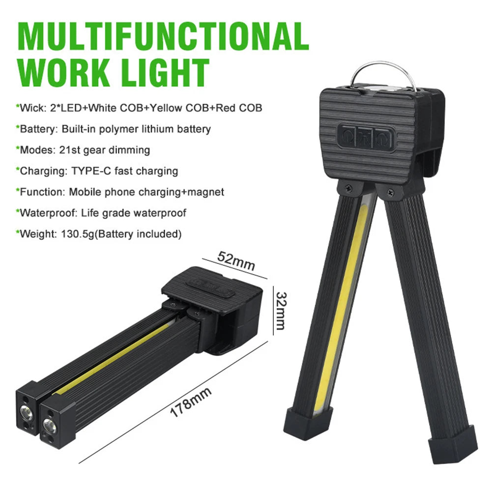 Portable LED Posing Lamp - Dimmable, Magnetic
