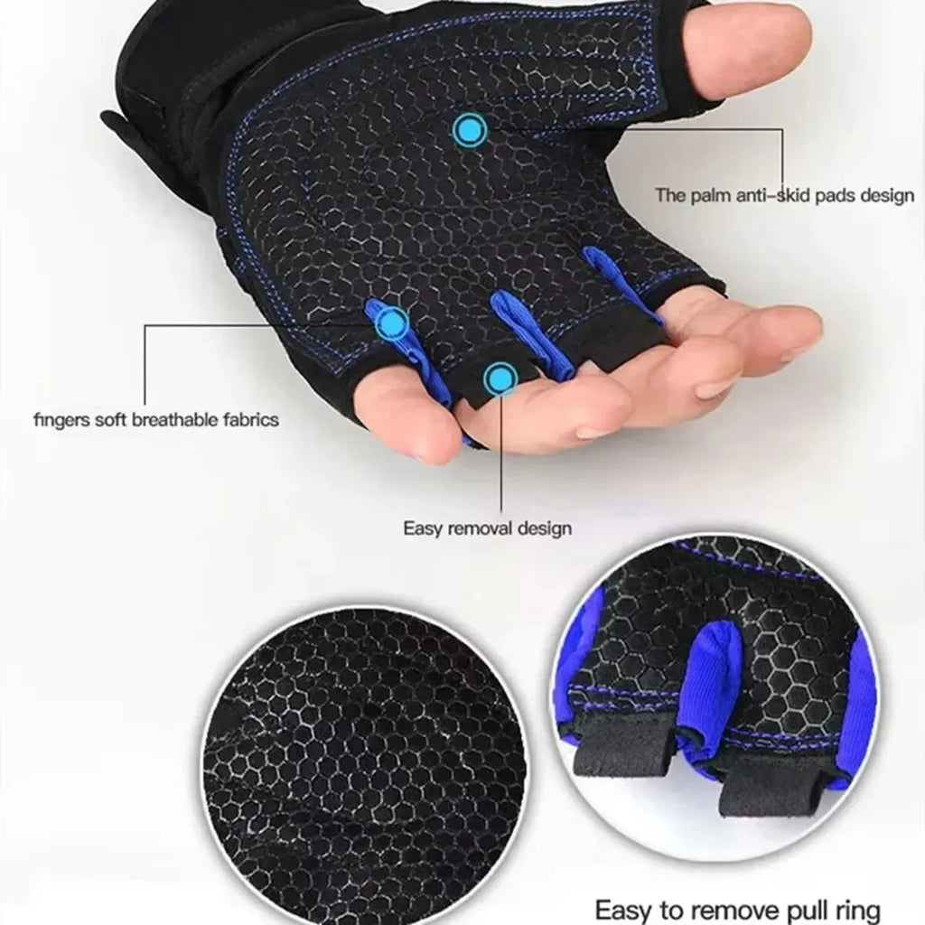 Half Finger Fitness Gloves with Wrist Guard