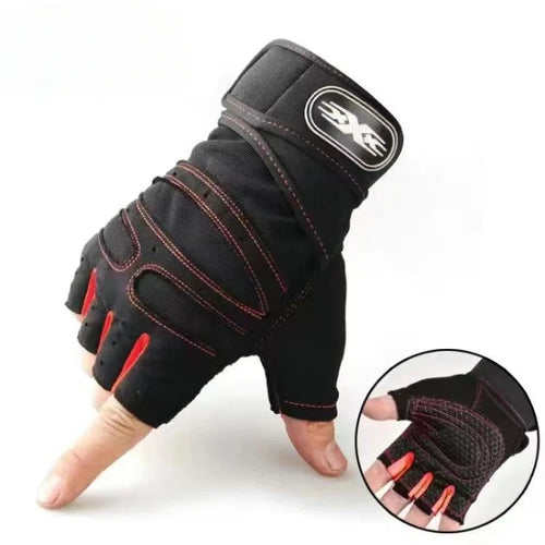 Weightlifting Gym Gloves with Wristbands