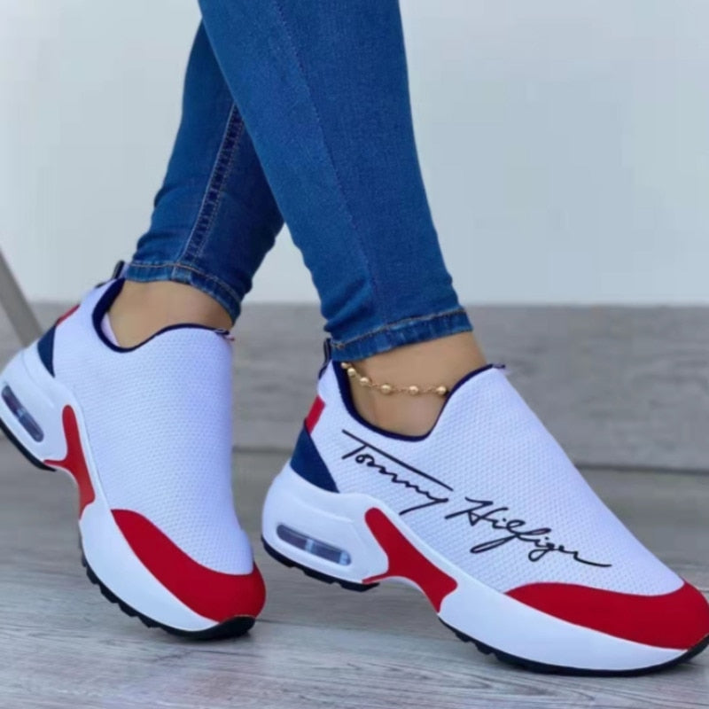 Women's Breathable Wedge Walking Sneakers - V2