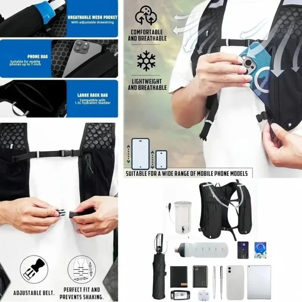 Water-Resistant Running Hydration Vest