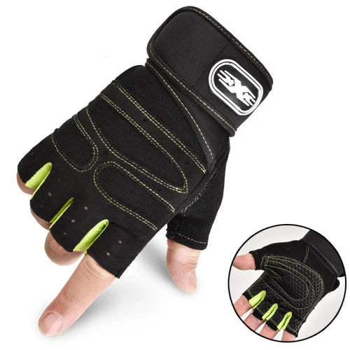Half Finger Fitness Gloves with Wrist Guard - V2