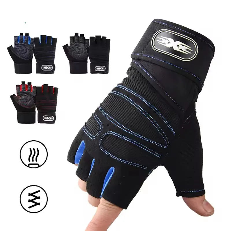 Weightlifting Gym Gloves with Wristbands