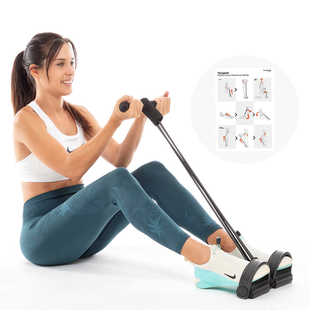 Tensport Multifunction Resistance Bands with Exercise Guide