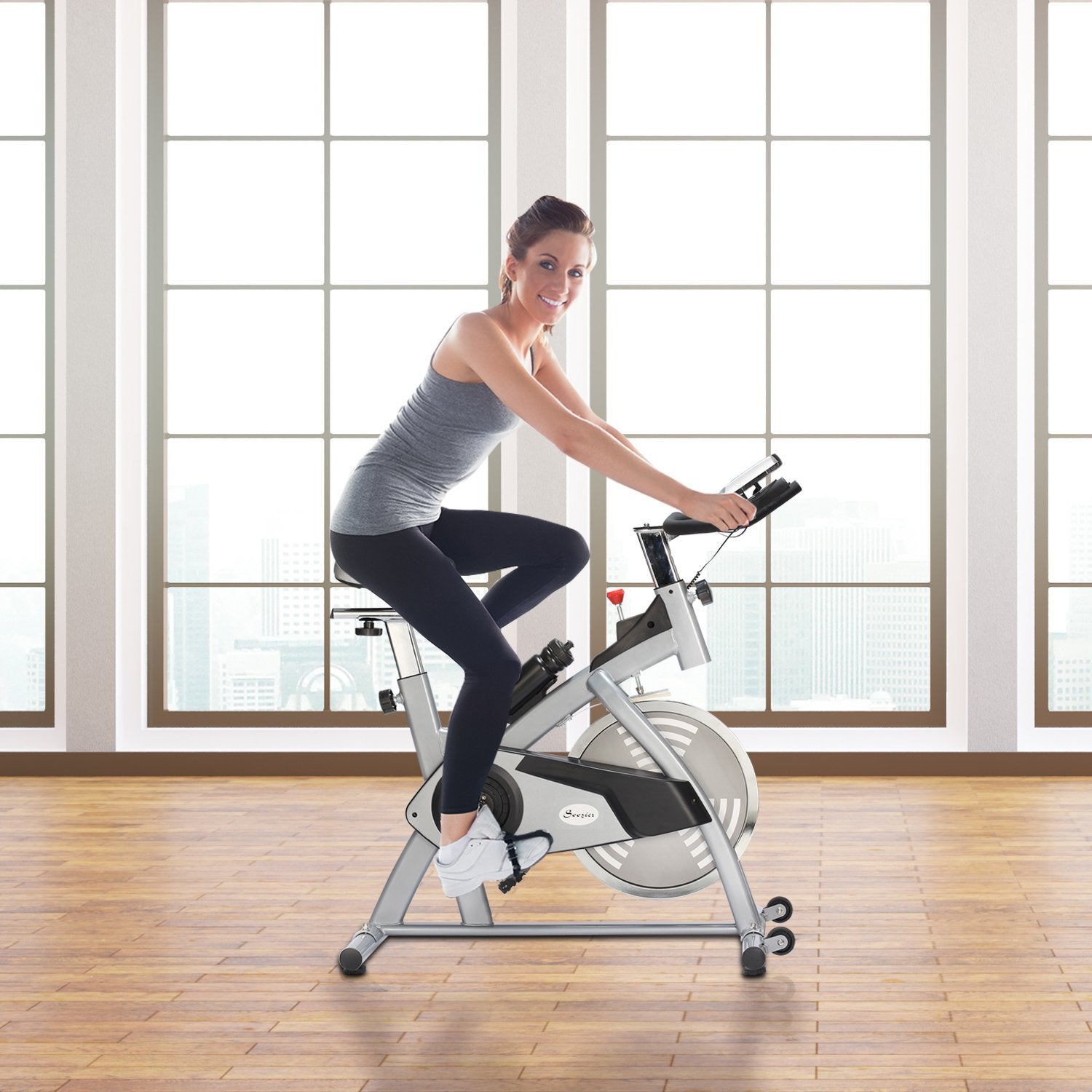 Soozier Adjustable Upright Exercise Bike