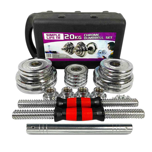 44lbs Adjustable Cast Iron Dumbbell Set