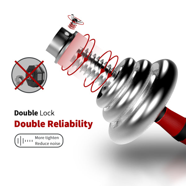 44lbs Adjustable Cast Iron Dumbbell Set