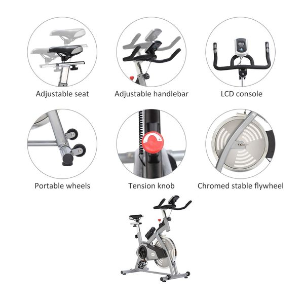 Soozier Adjustable Upright Exercise Bike