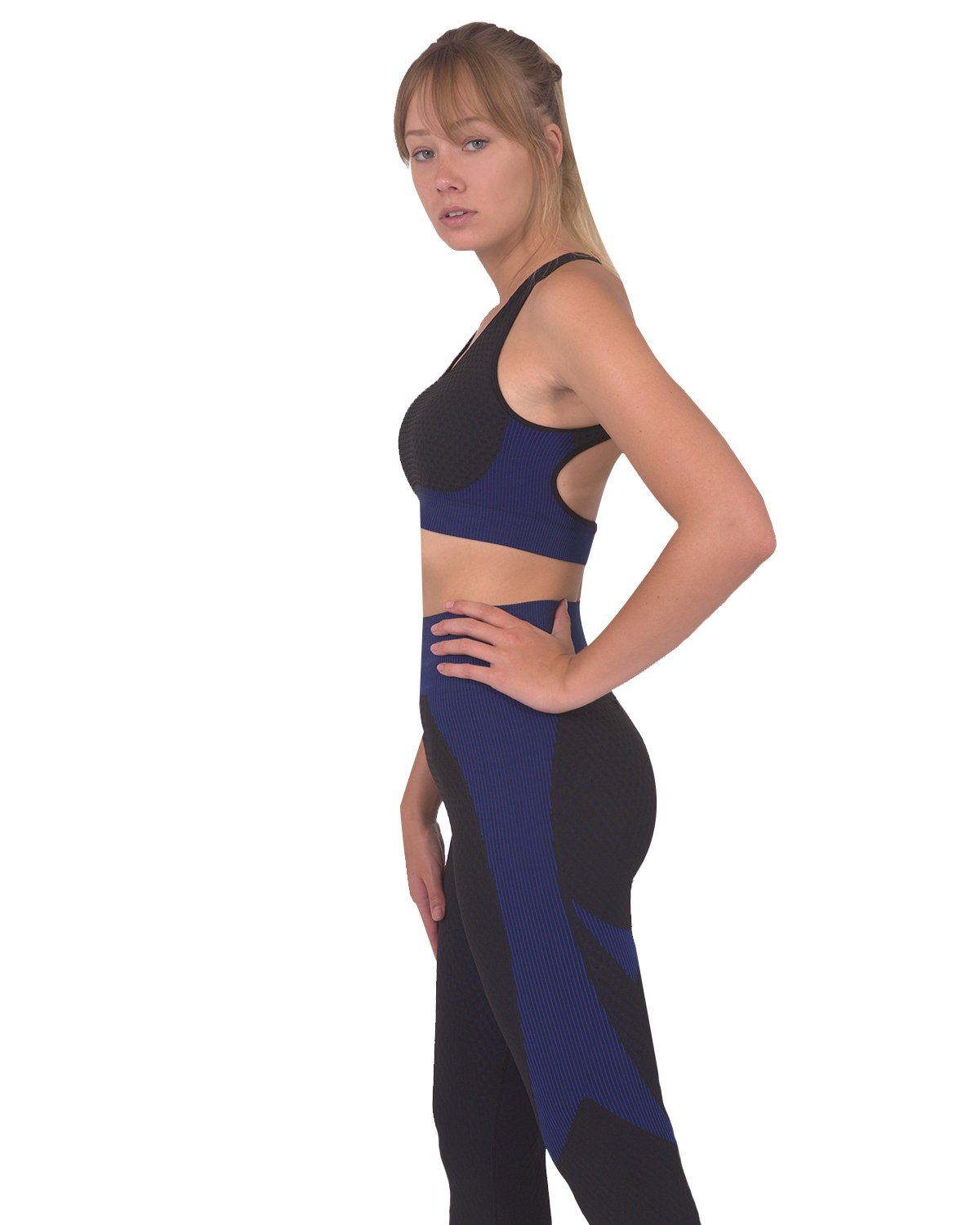 Women's Seamless Sports Bra - Black/Navy