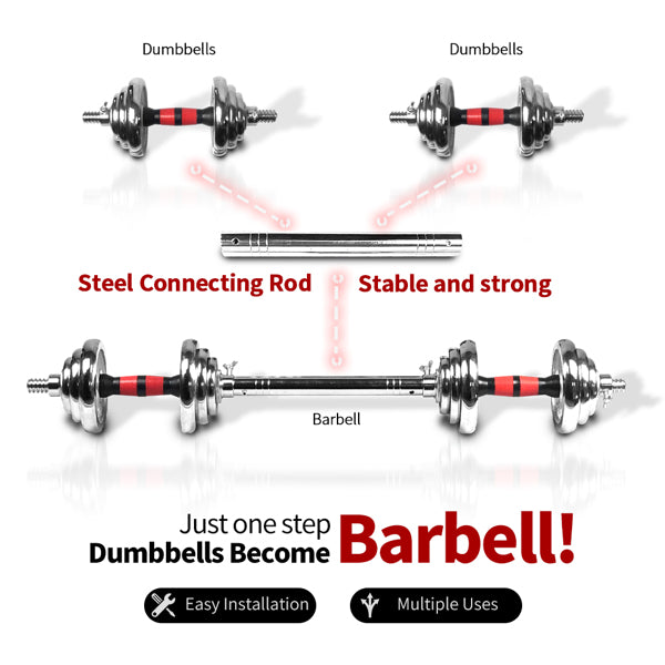 44lbs Adjustable Cast Iron Dumbbell Set
