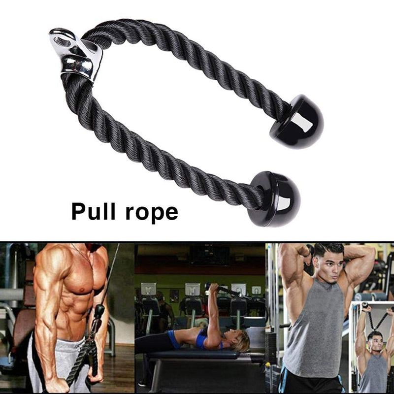 Double-Head Fitness Pull Rope - Biceps Cable