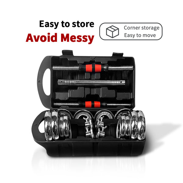 44lbs Adjustable Cast Iron Dumbbell Set