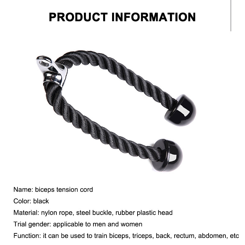 Double-Head Fitness Pull Rope - Biceps Cable