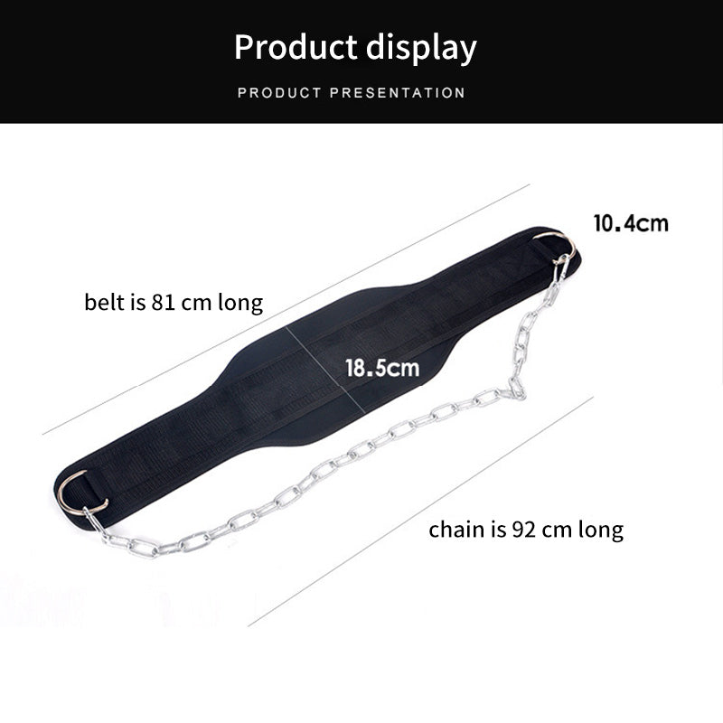 Weightlifting Dip Belt with Chain