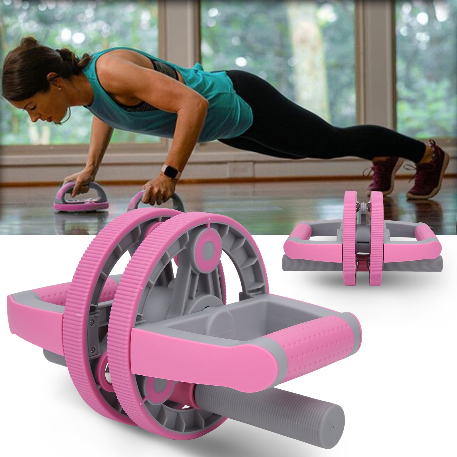 Ab Wheel &amp; Pull Strap Training Set