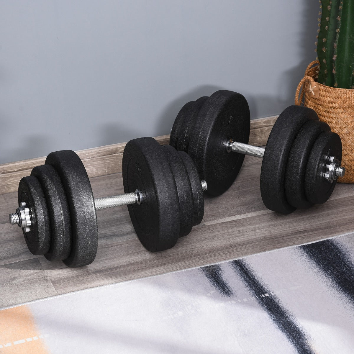 Soozier 88lbs Adjustable Dumbbell Set