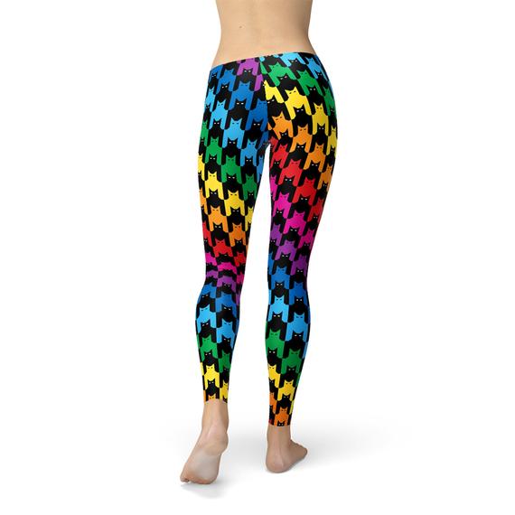 Women's Cat Houndstooth Print Leggings