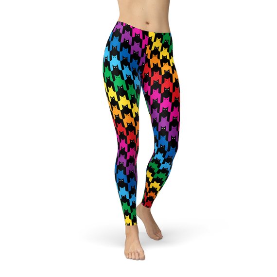Women's Cat Houndstooth Print Leggings