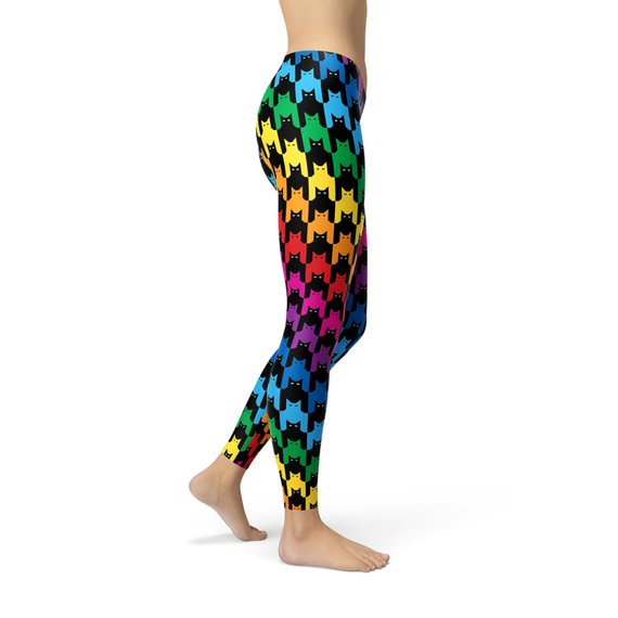 Women's Cat Houndstooth Print Leggings